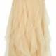 Gold Waterfall Ruffle Dress