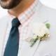 Peonies Boutonniere for Groom | Beyaz Yaban Gullerinden Damat Yaka Cicegi