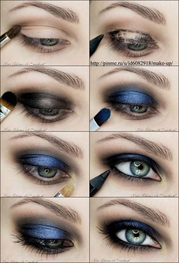 wedding photo - Metallic Blue / Navy Smokey Eye Makeup Tutorial photo