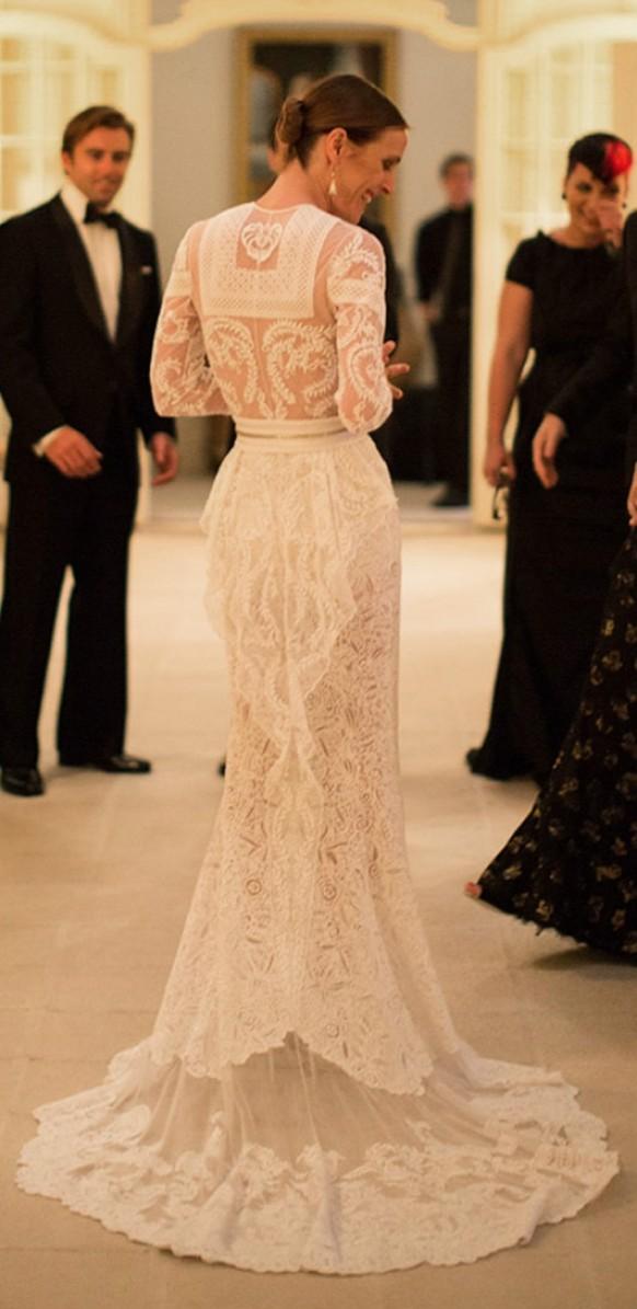 wedding photo - Custom-Made Givenchy Lace Wedding Dress 