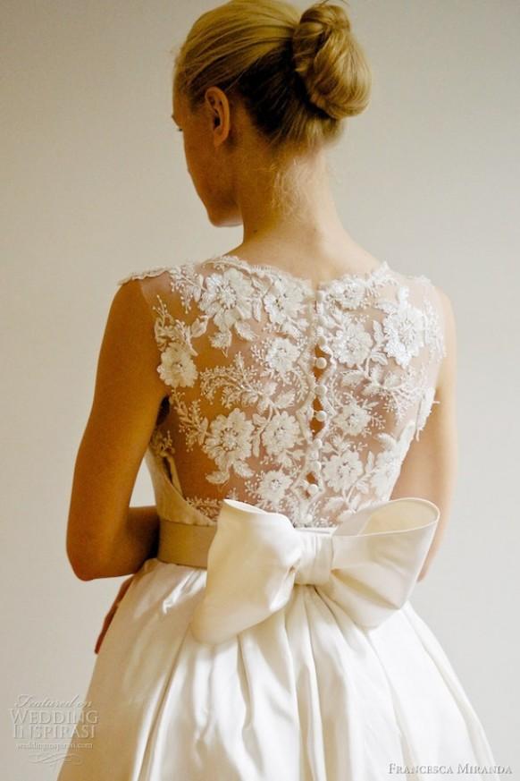 wedding photo - Francesca Miranda 2013 Bridal Collection Emanuelle  Lace Back Wedding Dress 