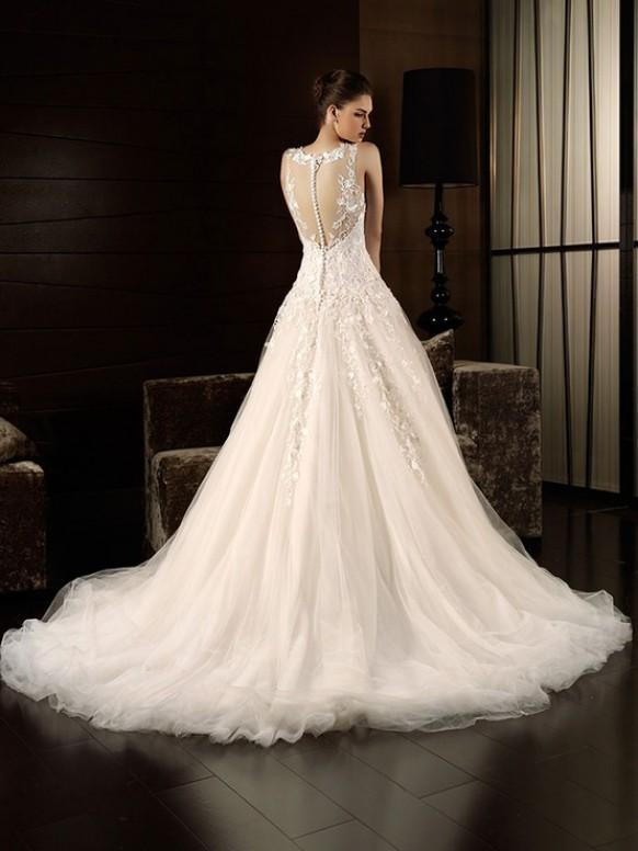 wedding photo - Intuzuri Adonice Wedding Dress ♥ Illusion Back Wedding Dress 