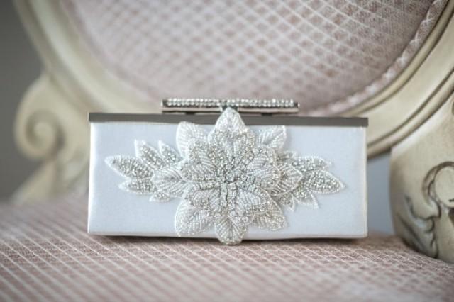 white clutch purse wedding