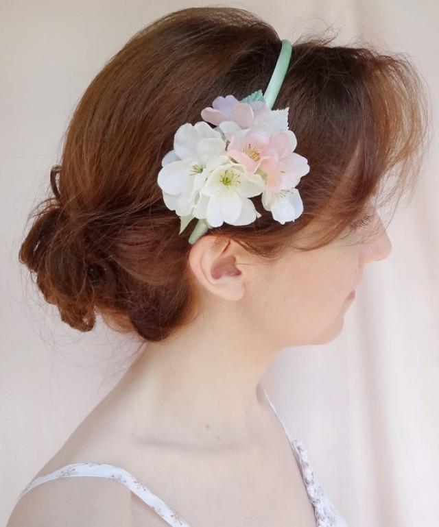 blush wedding hair accessories
