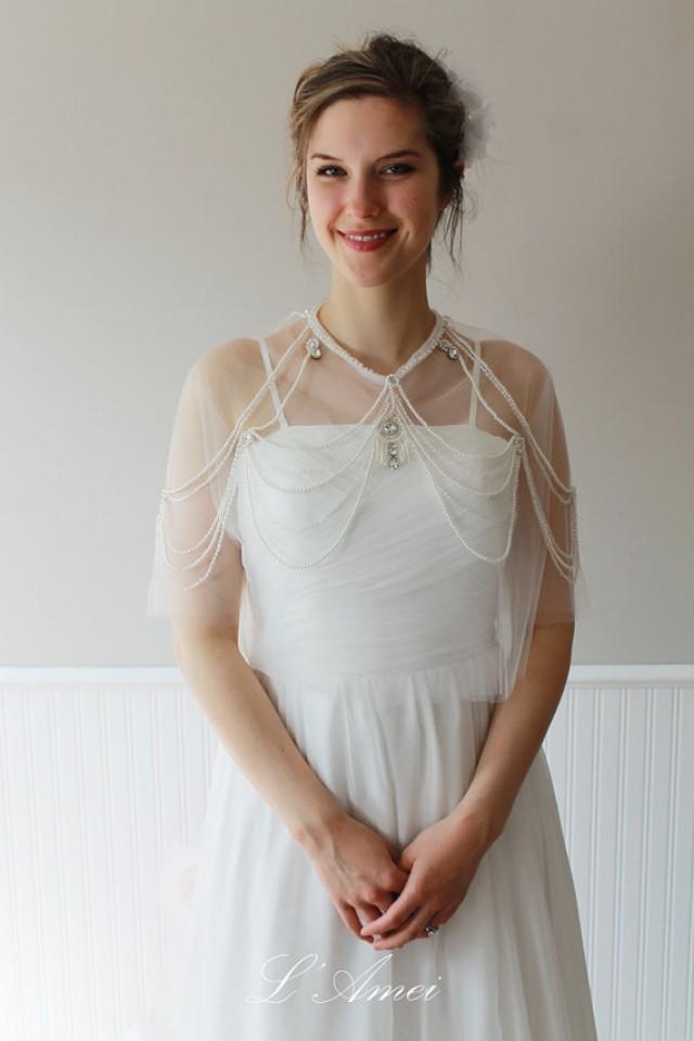 Ivory Bridal Shawl Wedding Wrap Bridal Cover Up Wedding Bolero