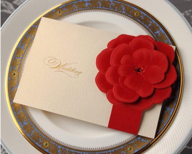 wedding photo - Printable Customized Red Wedding Invitations