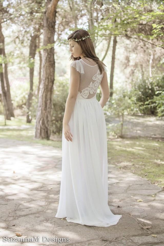 wedding photo - Beautiful white long gown for wedding