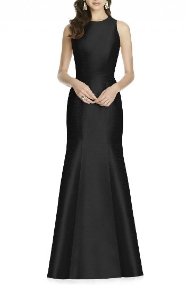 Alfred Sung Dupioni Trumpet Gown 