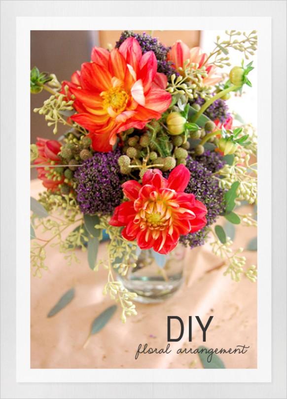 wedding photo - Quick Diy Flower Arrangement