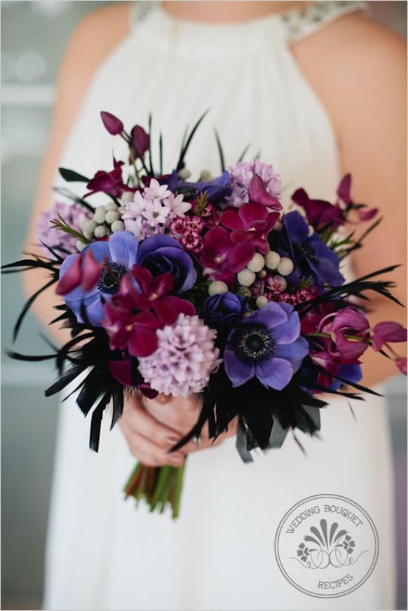 wedding photo - Фиолетовый букет Свадебный