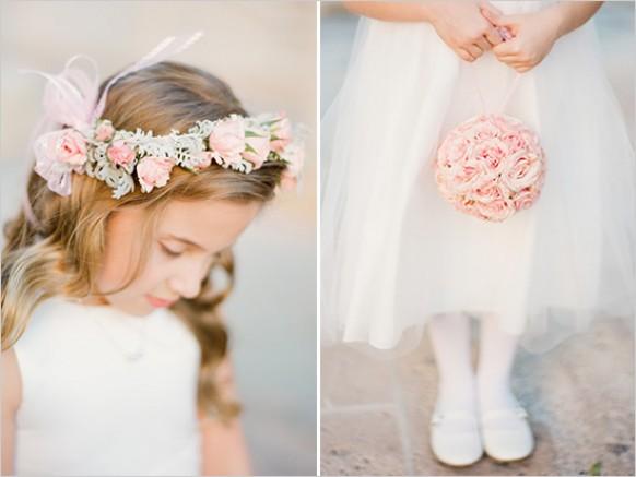 wedding photo - Flower Ball and Head Wreath For Flower Girl 