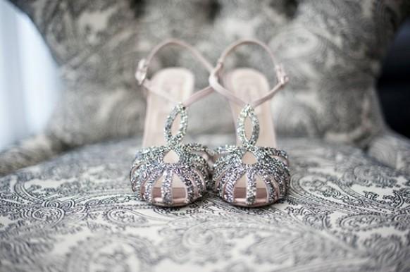 wedding photo - سباركلي أحذية الزفاف زفاف شيك ♥ أحذية عصرية و