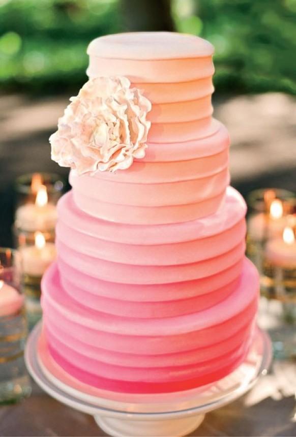 wedding photo - Ombre Wedding Cake ♥ Hochzeitstorte Design