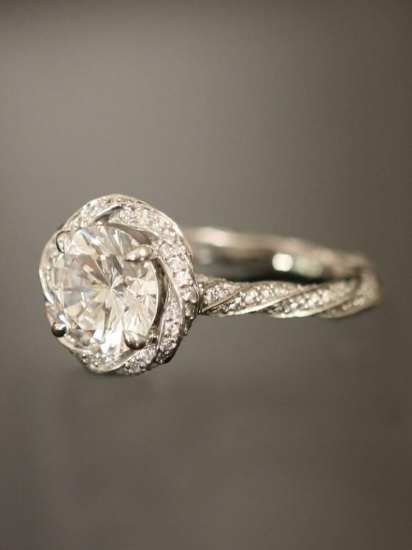 wedding photo - Роскошные свадебные кольца Алмазный ♥ идеального алмаза Tria кольцо