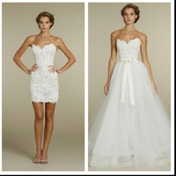 wedding photo - 2 in 1 Wedding Dresses ♥ Chic Special Design Wedding Dress 