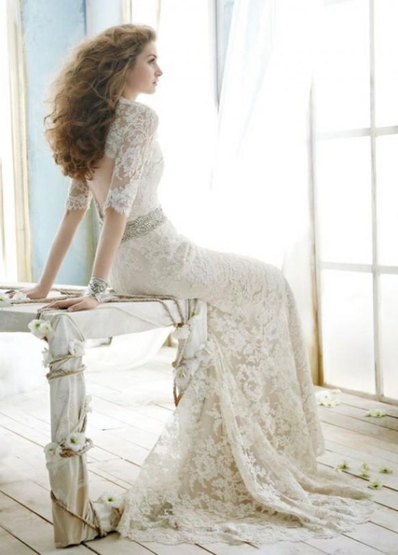 wedding photo - Chic Special Design Brautkleid ♥ Romantic Lace Wedding Dress