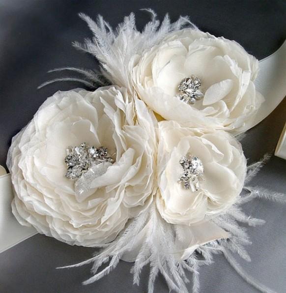 wedding photo - Vintage Bridal Accessories  ♥ Gorgeous Wedding Bridal Sash 