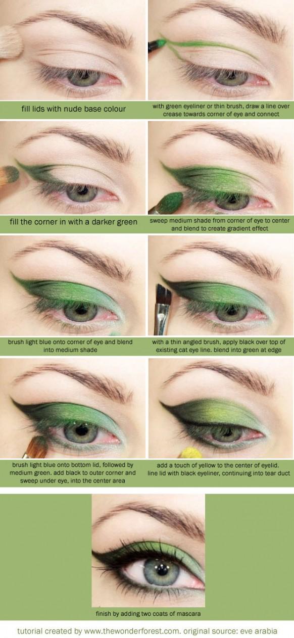 Green Eyeshadow Tutorial 