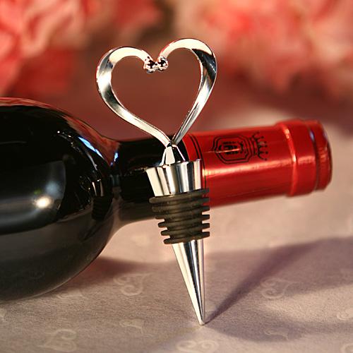 Wedding - Heart Wine Bottle Stoppers wedding favors