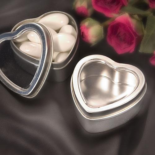 Mariage - Boîtes en forme de coeur / faveurs de mariage Mint Tins