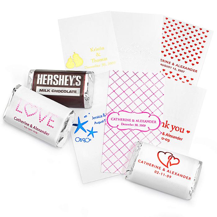 Wedding - Personalized Metallic Mini Chocolate Labels