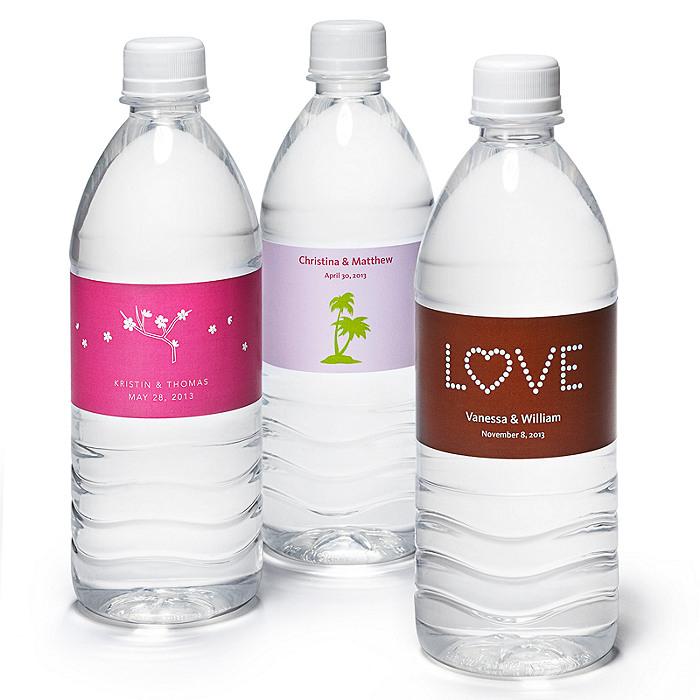 زفاف - زجاجات المياه شخصية