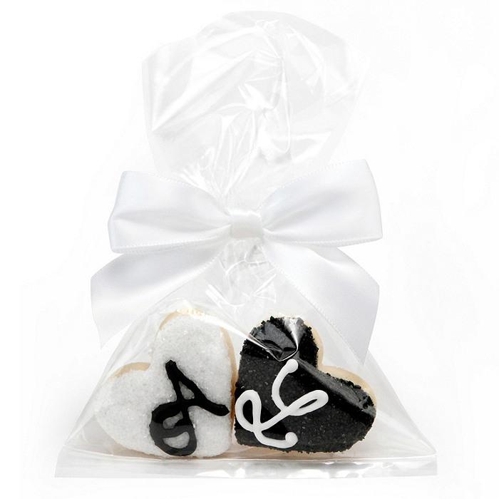 Wedding - Mini Heart Initial Cookie Favors