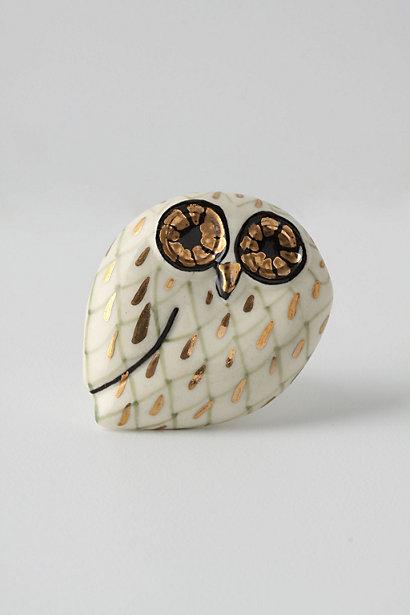 Mariage - Calico Owl Knob  - B