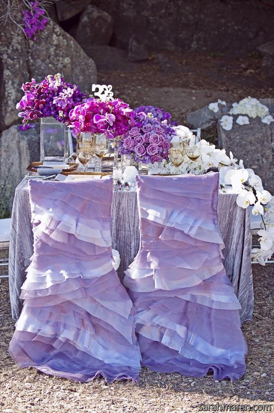 Hochzeit - Traumhochzeit Dekore ♥ Ombre Lila Weddin Dekoration