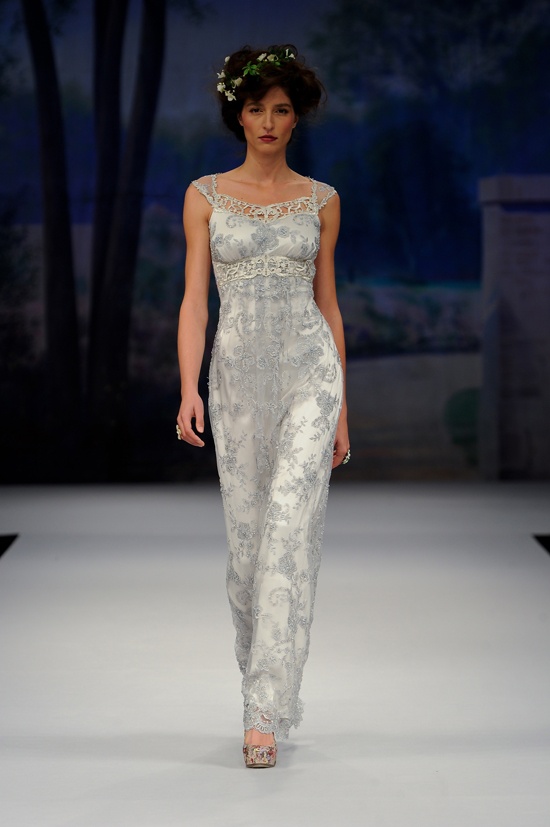 Wedding - Grayish white laced dress