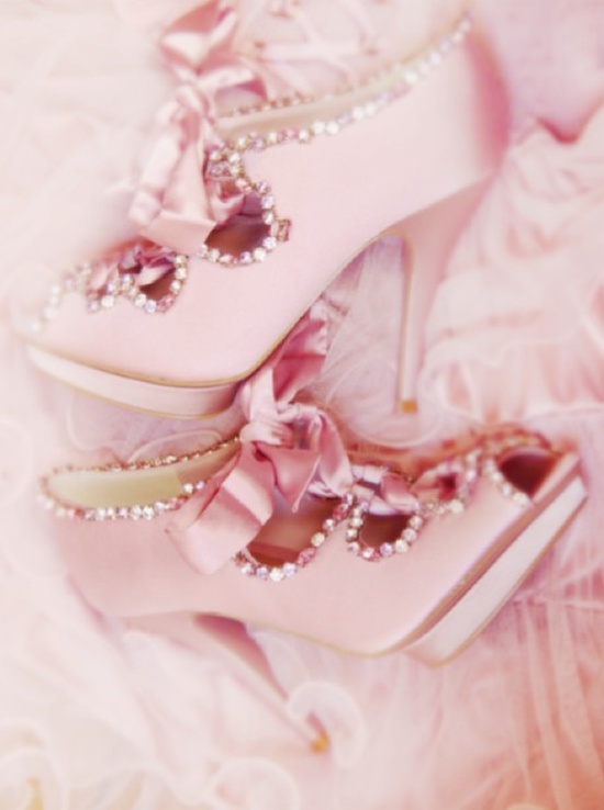 Wedding - Gorgeous Pink Platform Dream Wedding Shoes 