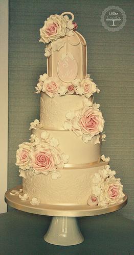 Hochzeit - Vintage-Birdcage-Kuchen