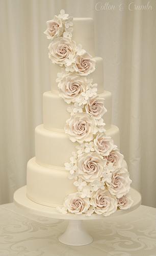 Свадьба - Роуз Каскад Свадебный торт