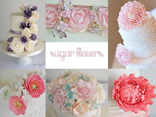 Hochzeit - Zucker Blumen
