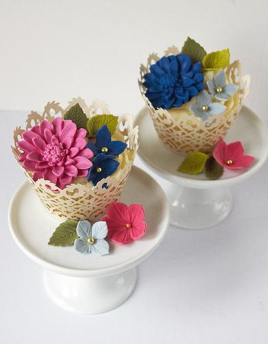 Mariage - Cupcakes Fleurs