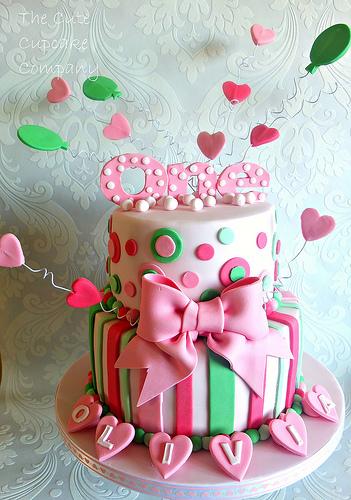 Свадьба - Первый день рождения торт