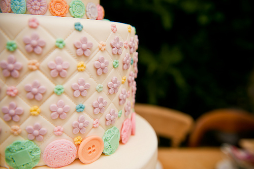 Mariage - Bouton de gâteau de mariage détail