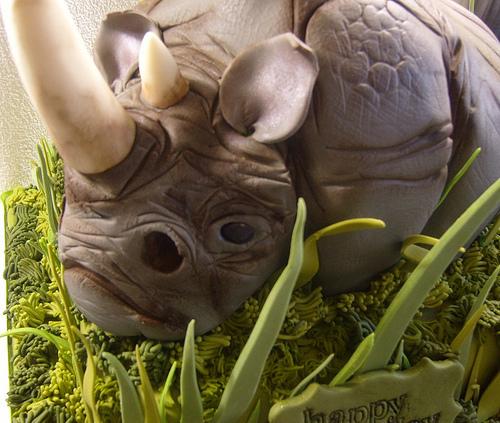 Hochzeit - Rhino Kuchen Close Up