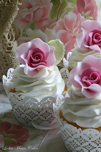 Wedding - Pink Rosey Cupcakes