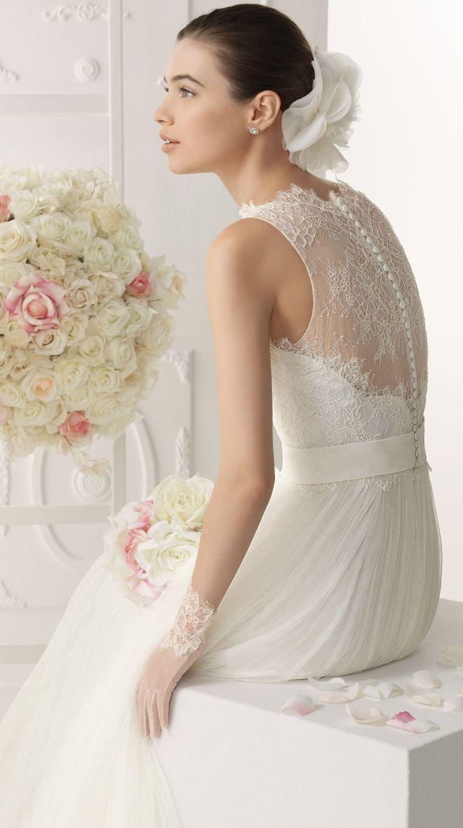 Wedding - White sleeveless wedding dress for gorgeous look