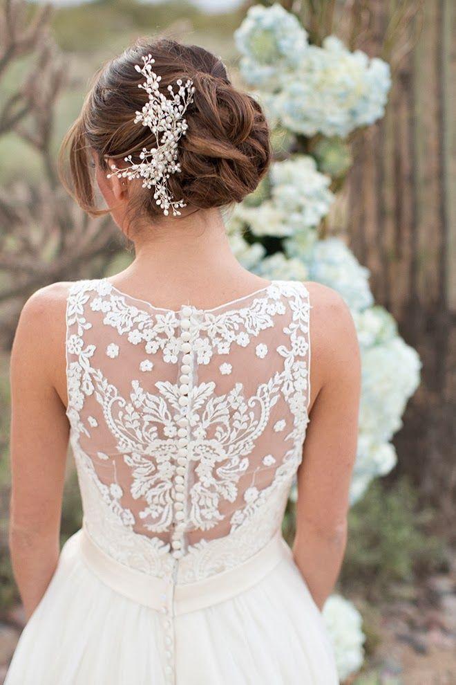 Wedding - White wedding dress with laced back