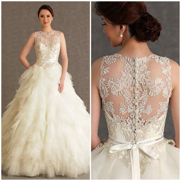 Wedding - Ball gown decorated with crystals and beads