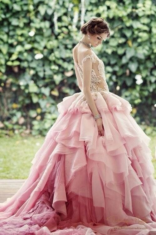 Hochzeit - Pink Wedding Gown 
