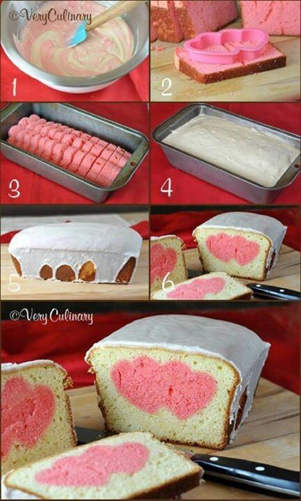 Свадьба - Hearts Inside Cake-- How To 