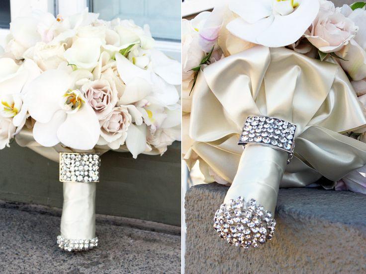زفاف - Wedding bouquet with glittering crystals
