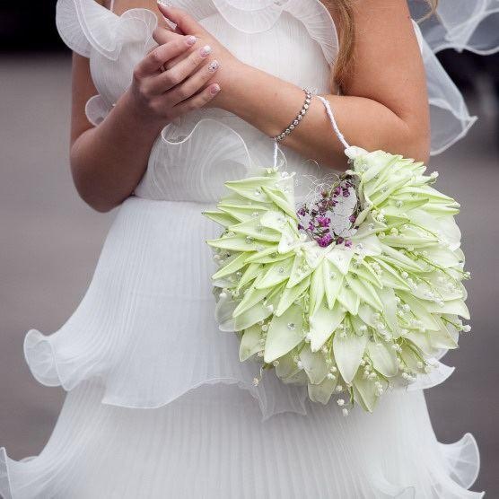 Wedding - Wedding purse made of green lily petals