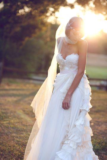 Wedding - An image of a bohemian wedding gown