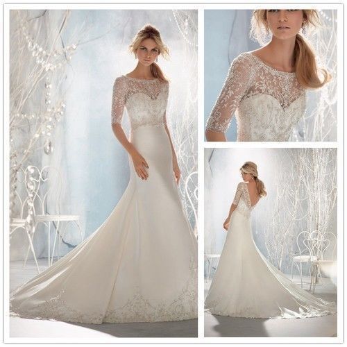 Wedding - New White/Ivory Wedding Dress Bridal Dress Custom Size 6 8 10 12 14 16 18       