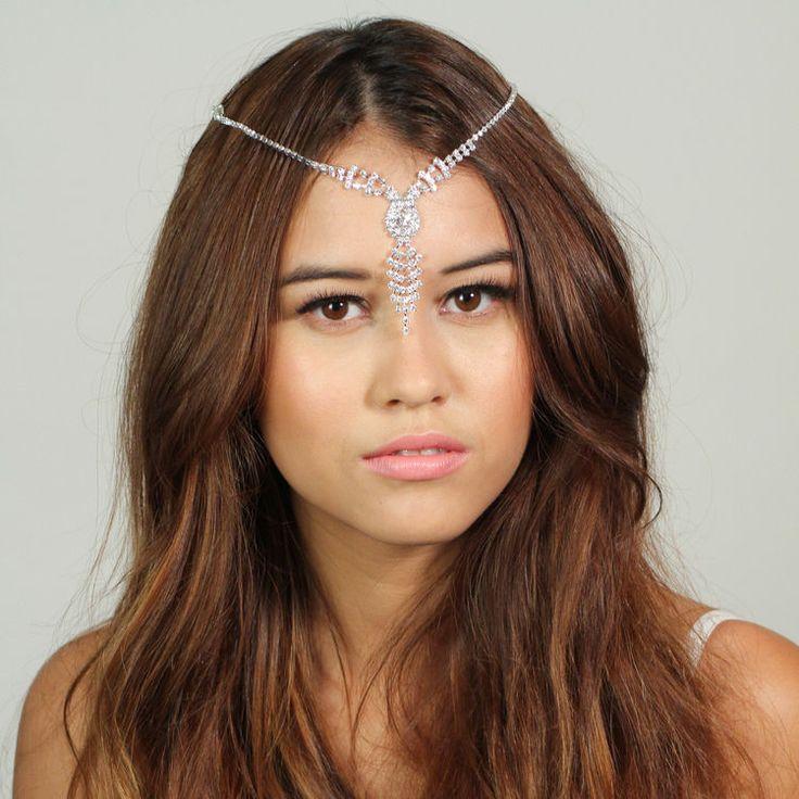 Hochzeit - Jess Gläsernen Kette Braut Kopfstück Tikka Prom Mode-Accessoire Stirnband