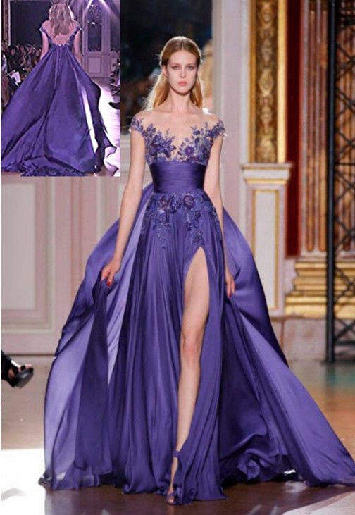 ... Purple Applique Formal Party Evening Prom Cocktail Dresses Wedding